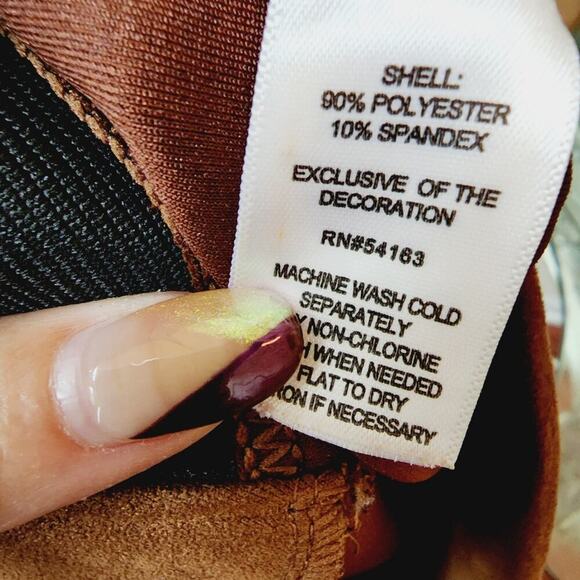 MARC NEW YORK BROWN SUEDE CROP PANTS SIZE SMALL - Picture 4 of 7